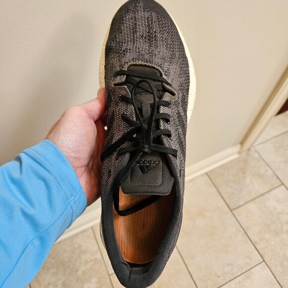 Adidas Men's PureBoost Knit Running Shoes, Gray, Sz 13 - Picture 11 of 16